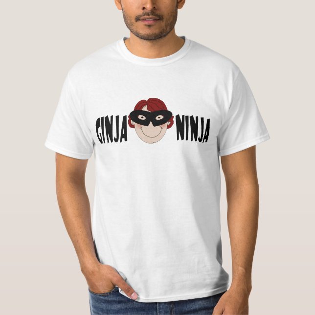 Ljust rödbrun Ninja T Shirt (Framsida)