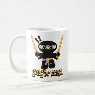 Ljust rödbrun röd-huvud för ginga för Ninja Kaffemugg