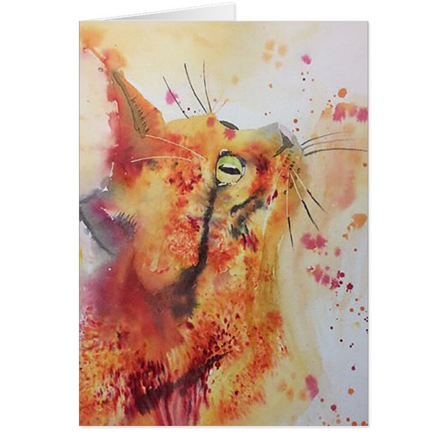 ljust rödbrun tom hälsningskort (Framsidan)