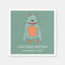 Ljust roligt monster. Barns födelsedagsfest