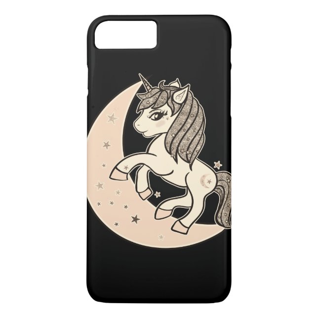 Ljust Rosa Celestia Måne & Stjärnor Enhörning Case-Mate iPhone Skal (Baksida)