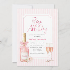 Ljust rosa champagne Bröllopsdusch Inbjudningar