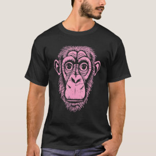 Ljust rosa chimpanzapin Ape ej monoklonal Cute Chi T Shirt