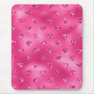Ljust Rosa Glam Gnistrande Diamanter Musmatta