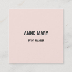Ljust Rosa Grått Modern Bold Bright Classy Fyrkantigt Visitkort