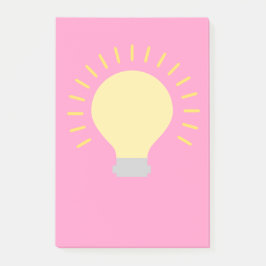 Ljust Rosa Gult Ljust bulb Post-it Block