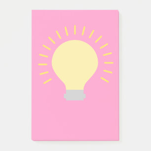 Ljust Rosa Gult Ljust bulb Post-it Block