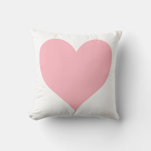 Ljust rosa hjärta kudde