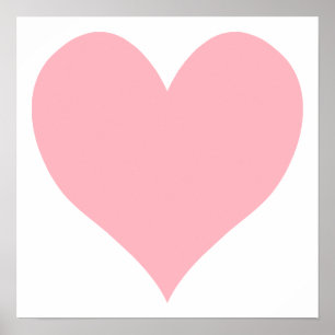 Ljust rosa hjärta poster