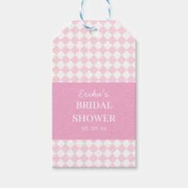 Ljust rosa Klassisk design Bröllopsdusch Presentko Presentetikett