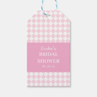 Ljust rosa Klassisk design Bröllopsdusch Presentko Presentetikett