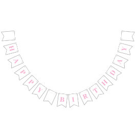 Ljust rosa klassiskt Grattis på födelsedagen-medde Vimplar