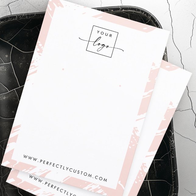 Ljust  rosa---kort för öronring av visning visitkort (Light blush pink brushstrokes earring display card)