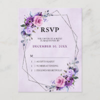 Ljust rosa lila lila nyanser blommor  RSVP