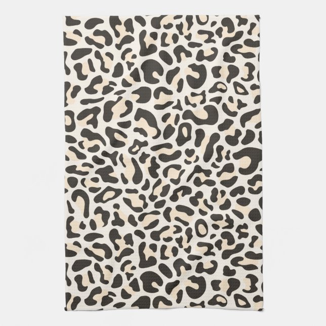 Ljust rosa Luxe Leopard Skriv ut Retro Kitchen Tow Kökshandduk (Vertikal)