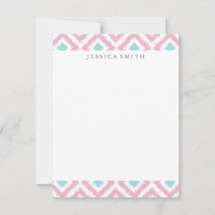 Ljust rosa Mint Ikat Mönster