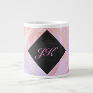 Ljust rosa monogram jumbo mugg
