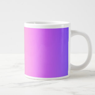 Ljust rosa och lila färgglatt ombré jumbo mugg