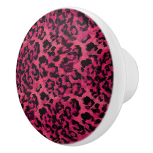 Ljust rosa och svart fläckig leopard knopp