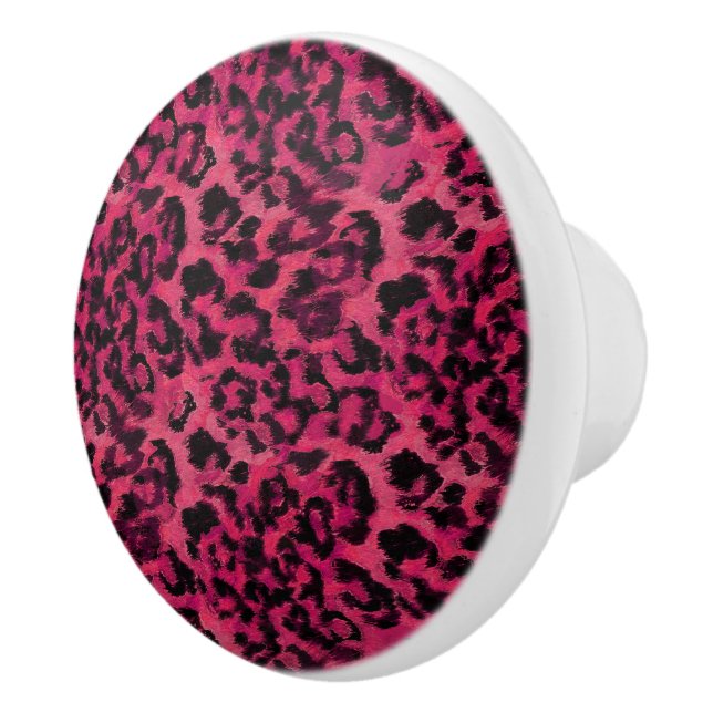 Ljust rosa och svart fläckig leopard knopp (Höger)