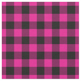 Ljust rosa och svart gingham-ruta tyg