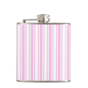 Ljust rosa och vitt kandy rand fickplunta