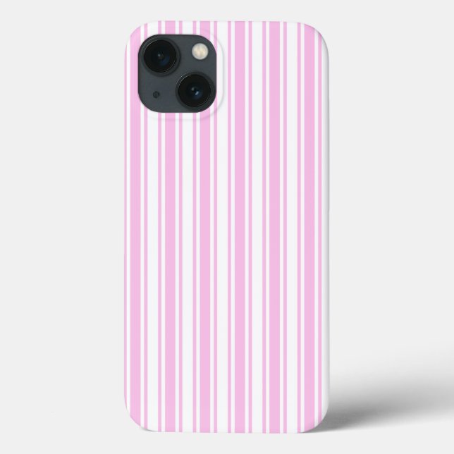 Ljust rosa och vitt kandy rand Fodral-Mate iPhon (Baksida)