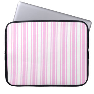 Ljust rosa och vitt kandy rand laptop fodral