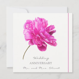 Ljust Rosa Peony Jubileum Alla År Inbjudningar