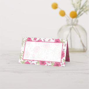 Ljust Rosa Ros Bröllop Placeringskort