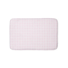 Ljust rosa rutnät för vita rutor mönster badrumsmatta