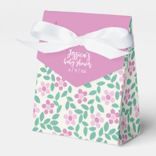 Ljust rosa tusenskönor baby shower presentaskar