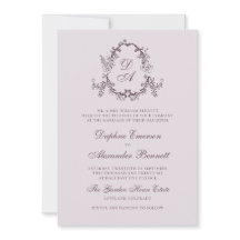Ljust rosa vintage blomstermonogram bröllop