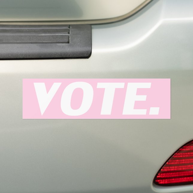 ljust rosa vit - bil - Bumper Sticker Bildekal (På Bil)