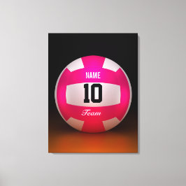 Ljust rosa volleybollag canvastryck
