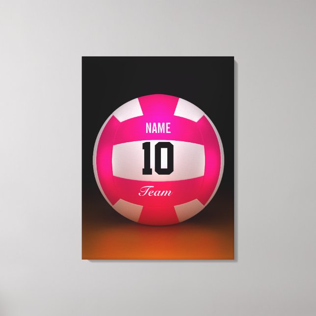 Ljust rosa volleybollag canvastryck (Framsida)