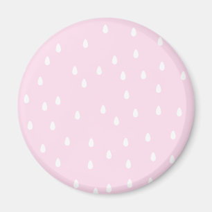 Ljust - rosor regnar mönster. Vit och pink. Magnet