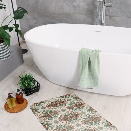 Ljust, rustik, traditionell badrumsmatta