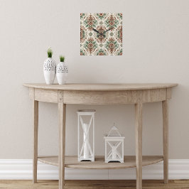 Ljust, rustik, traditionell fyrkantig klocka