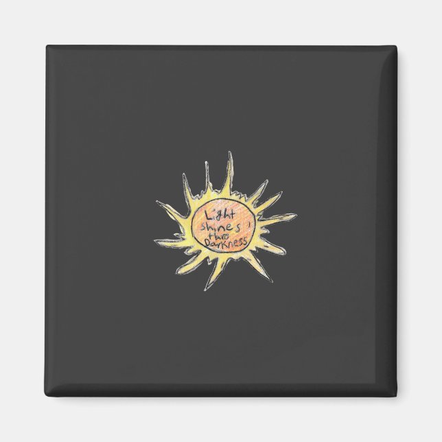 Ljust shhines genom mörkret magnet (Framsidan)