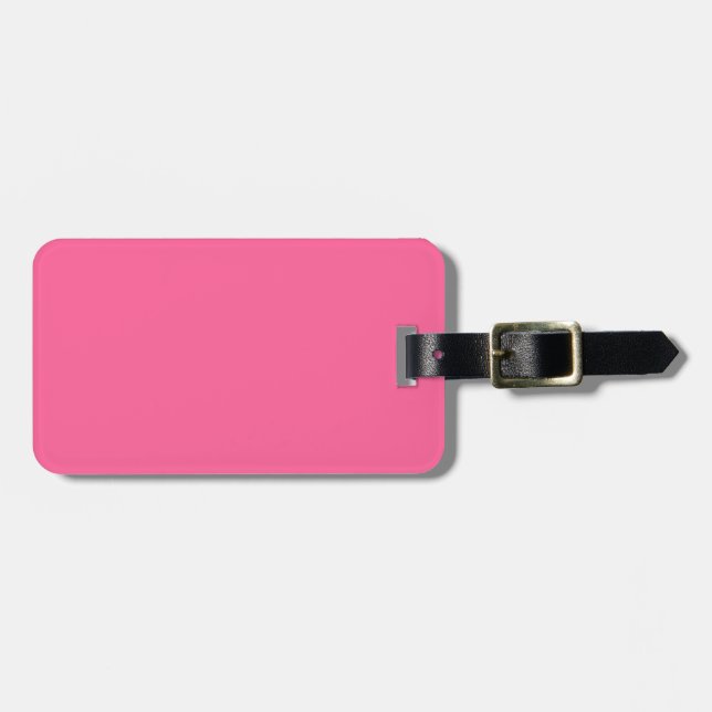 Ljust Shock rosa Färg-trendmall tom Bagagebricka (Horisontell Framsida)
