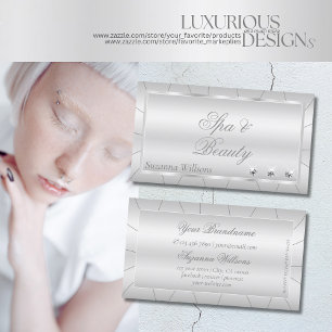 Ljust Silver med diamanter lyx och Professionell Visitkort