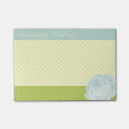 Ljust - slösa gult gröna Polkadots och steg Post-it Block