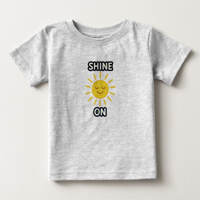 Ljust sol barn-tröja t shirt (Framsida)