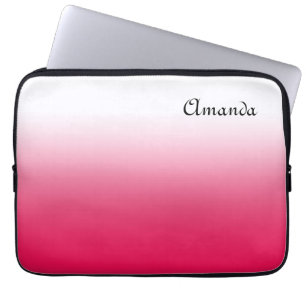 Ljust sommar röd och vit gradient ombré laptop fodral
