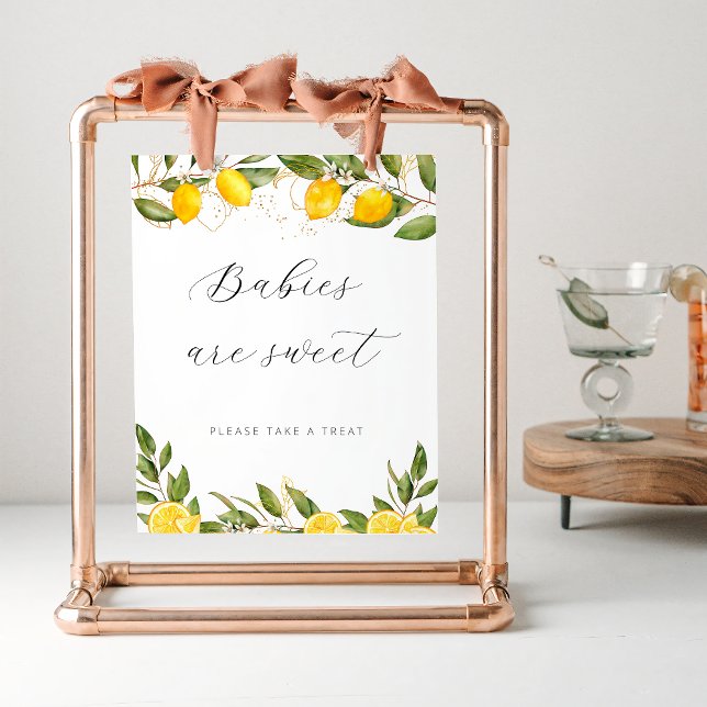 Ljust sommarcitron Baby Shower Bebisar är söta Poster (Skapare uppladdad)