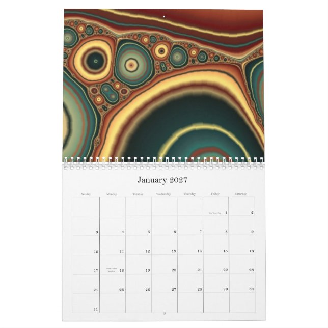 Ljust strålar kalender (Jan 2027)