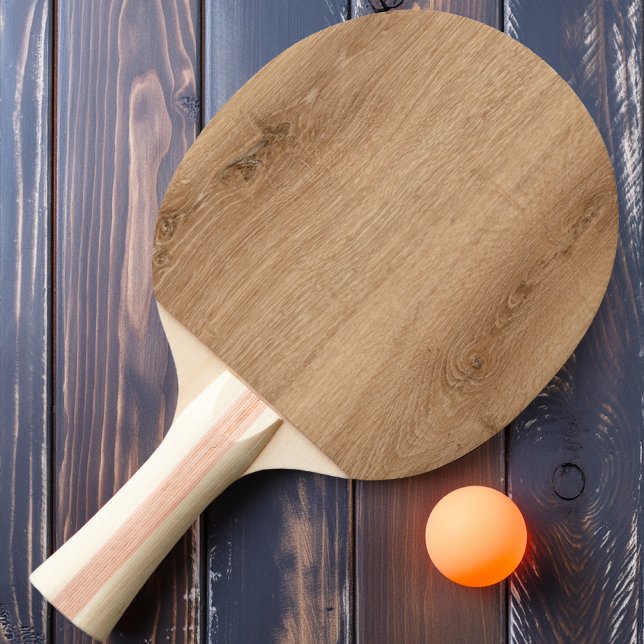 Ljust teakträ pingisracket (Skapare uppladdad)