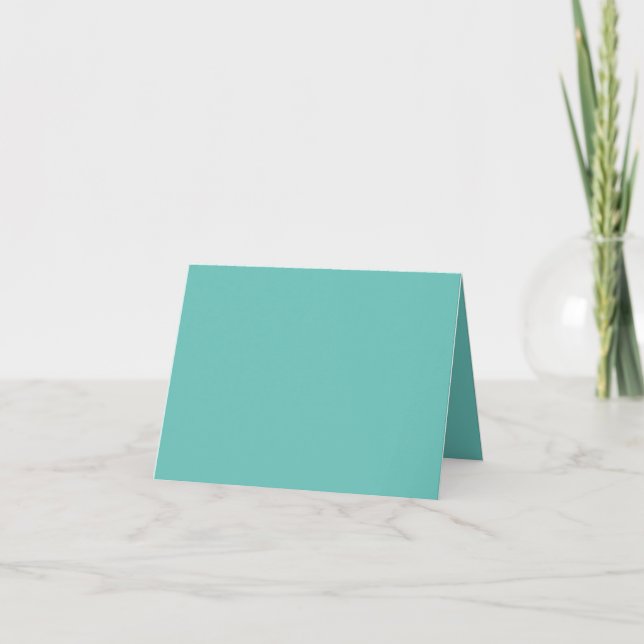 Ljust Teal #6 BC388-mappat tackkort (Framsida)