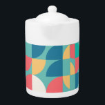 Ljust Teal Mid-Century-Mod Geometric 1960-talet<br><div class="desc">Ljust Teal Mid-Century-Mod Geometric 1960-talets Mönster-tekanna Lägg till charm och tecken till din livsmiljö med Modet Light Teal Mid-Century Geometric 1960-talets tekanna! Denna vackra biet av återteckningar har ett känsligt geometriskt mönster och ljusa färger inspirerat av den moderna tiden i mitten av århundradet. Trendiget är ännu enkelt och gör det...</div>
